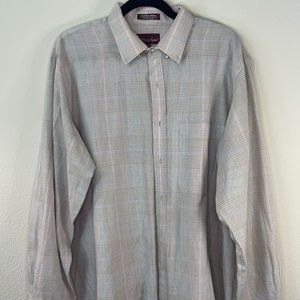 Etienne Aigner XL Button Up Long Sleeve Business Shirt Tan, Pink, Light Blue